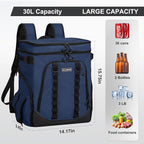 Beach Cooler Backpack for Men 36cans Insulated Backpack Cooler Lunch Bag for - Image 3