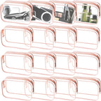 16 Pieces Clear Makeup Bags Bulk, TSA Approved Toiletry Bag by YedsIntu
