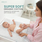 Organic Cotton Disposable Changing Pad Liners | Large 18x24 Hypoallergenic - Image 5