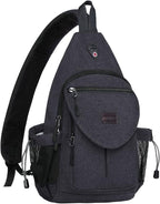 MOSISO Sling Backpack, Canvas Crossbody Hiking Daypack Bag by MOSISO
