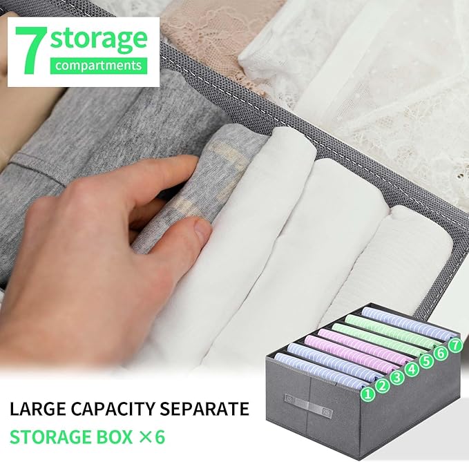 Jeans Organizer for Closet, Foldable Wardrobe Clothes Organizer - Image 3