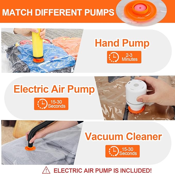 AGPTEK 12 Pack Vacuum Storage Bags Compression Storage Bags - Image 9