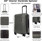 Eddie Bauer Glacier Carry-On 22" Luggage | Hardside | Spinner Wheels | - Image 2