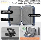mixi Hardside PC Suitcase 24 Inch Checked Luggage Spinner Wheels TSA - Image 4