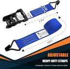 6 Pack 2 inch Ratchet Straps Heavy Duty J Hook 2 in x 15ft - Image 2