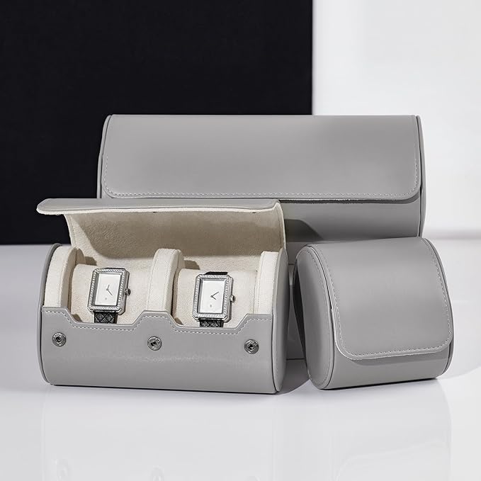 Oirlv Luxury Leather Watch Organizer Case Watch Box - Image 3