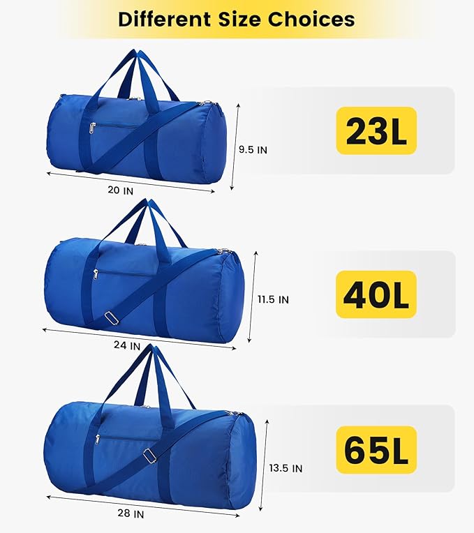 Vorspack Duffel Bag 20-24-28 Inches Foldable Gym Bag - Image 2