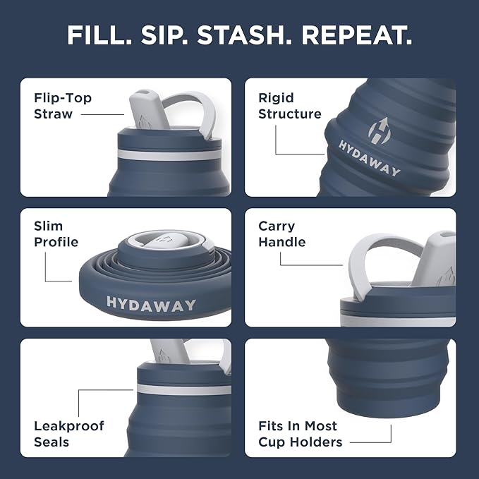 HYDAWAY 25oz Collapsible Water Bottle - Image 4