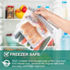 SPLF 18 Pack BPA FREE Reusable Storage Bags, Extra Thick Leakproof Silicone and - Image 5