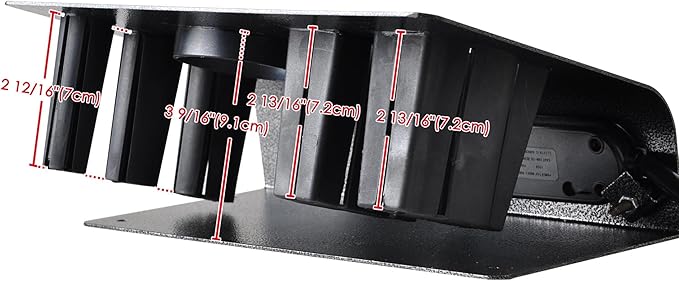 BYOOTIQUE 6-Hole Tabletop Blow Dryer & Hair Iron Holder Salon Appliance Stand with 3 Outlets Hair Tool Organizer Hot Tools Organizer for Stylist Straightener Bathroom Supplies