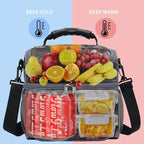 FlowFly Double Layer Cooler Insulated Lunch Bag Adult Lunch Box Large Tote Bag - Image 2