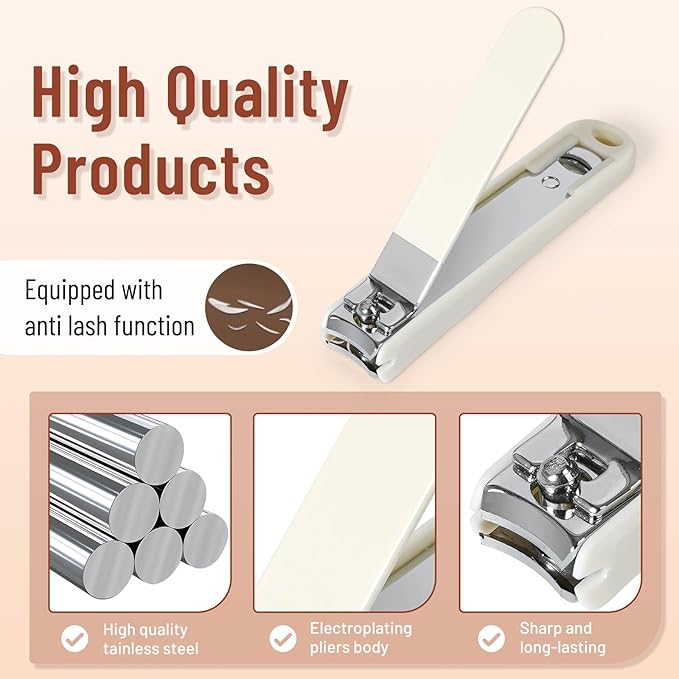 Nail Clippers and Beauty Tool Portable Set, Cuticle Nail Care Tools, Suitable - Image 9