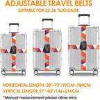 Adjustable Travel Luggage Strap Suitcase Belt Travel Bag Accessories 1.96 in W - Image 2