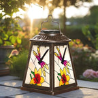 Dragonfly Solar Lantern with Shepherd Hook, Outdoor Hanging Metal LED Garden - Image 7