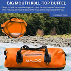 Malo'o Waterproof Dry Bag Duffel 40L/60L/100L, Roll Top Duffel Keeps Gear Dry - Image 2