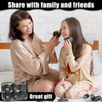 4 Sizes Self-Grip Hair Rollers Set - 50 Pcs Jumbo Curlers for Long, Short Hair and Bangs (25mm, 36mm, 48mm, 60mm) With Clips, Black
