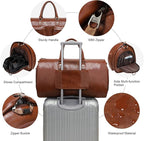 Leather Garment Bag for Travel, Modoker Carry On Suit Carrier Travel Bag - Image 4