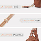 Telena Small Sling Bag for Women Leather Crossbody Fanny Packs Chest Bag for - Image 4