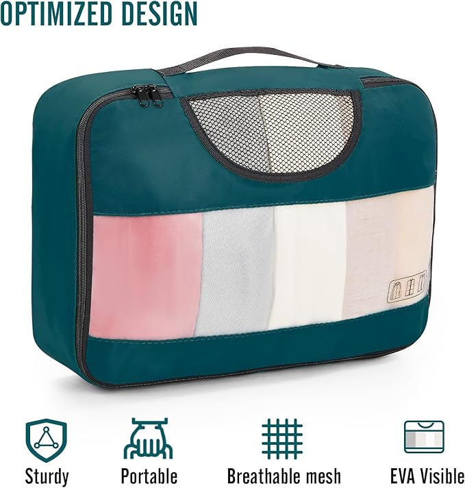 Veken 8 Set Packing Cubes for Travel Essentials, Suitcase Organizer Bags in 4 - Image 4
