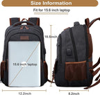 Mactso Canvas Travel Laptop Backpack - Image 5