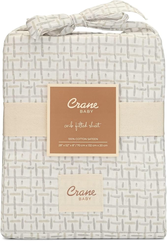 Crane Baby Crib Sheet, Neutral Hashtag Crib Sheets & Toddler Sheets, 100% - Image 7