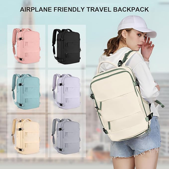 coowoz Large Travel Backpack For Women Men, Carry On Backpack, Hiking Backpacks - Image 8