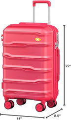 Carry On Luggage 22x14x9 Airline Approved, Hard Shell Suitcase - Image 10