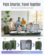 LIGHT FLIGHT Luggage Sets, 3 Piece Durable Suitcase Set - Image 2
