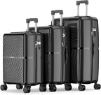 Nazhura Luggage Set, 3-Piece Hardside Suitcase Set, 20-inch Carry On, 28-inch by NazhuraGoodCompanionAtHome