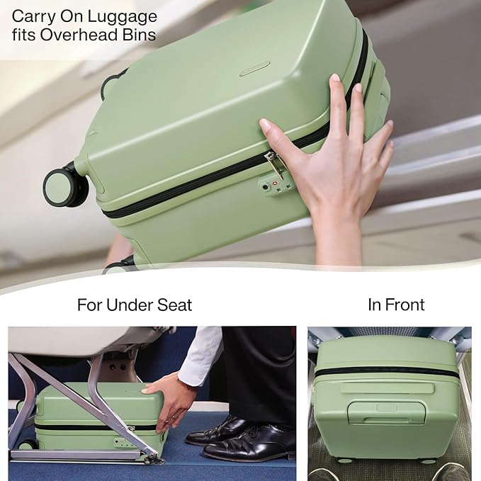 Hanke 16 Inch Underseat Carry On Luggage, Airline-Approved Hard Shell Small - Image 2