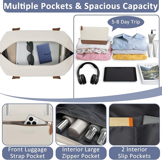 Travel Duffle Bag for Women, Weekender Bags, Hospital Bag for Labor Delivery - Image 4