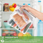 SPLF 12 Pack Dishwasher Safe Reusable Storage Bags, Extra Thick Freezer Bags - Image 5