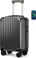 Personal Item Small Suitcase 18x14x8 Inches Hardside Built In TSA Lock & USB by Boardingblue
