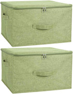 ANMINY 2PCS Storage Bins with Zipper Lids 36 Qt Lidded Fabric Storage Boxes by ANMINY