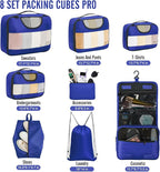Veken 8 Set Packing Cubes for Travel Essentials, Suitcase Organizer Bags in 4 - Image 2