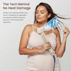 MESCOMB Upgraded 5 in 1 Hot Air Styler – 110,000 RPM Hair Dryer Brush with Automatic Curling Barrel, Volumizer for Curl, Smooth & Blowout, Anti-Frizz & No Heat Damage (Champagne)