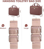 Hanging Toiletry Bag for Women Travel, 2 Sizes Large & Small Waterproof - Image 2