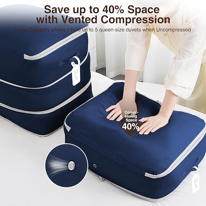 6 Pack Compression Storage Bags - 110L Large Capacity Comforter Storage Bag - Image 3