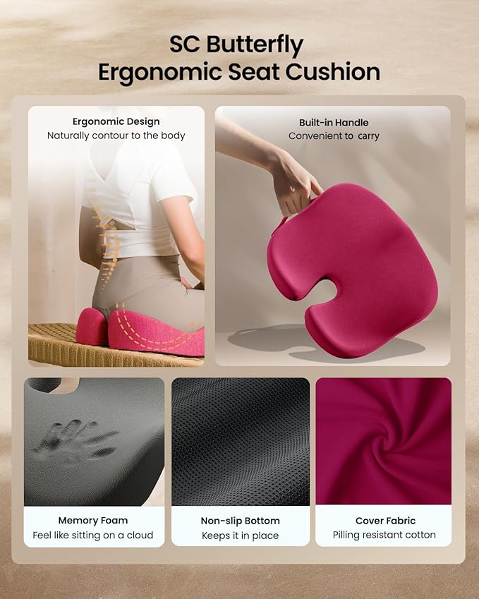 ProtoArc Seat Cushion, Office Chair Cushion - Image 7