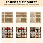 Shoe Organizer for Closet, Foldable Shoe Storage Bins - Image 2