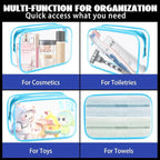 16 Pieces Clear Cosmetic Bags, PVC Clear Pouch - Image 5