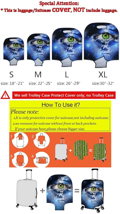 Customized Travel Luggage Covers Anti Scratch Thick Personalized Suitcase Case - Image 5