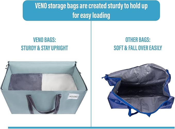 VENO 10 Pack Moving Bags, Heavy Duty, Moving Boxes Alternative, Packing Storage - Image 4