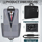 RAINSMORE Garment Bags for Travel Carry On Garment Bag for Hanging Clothes - Image 4