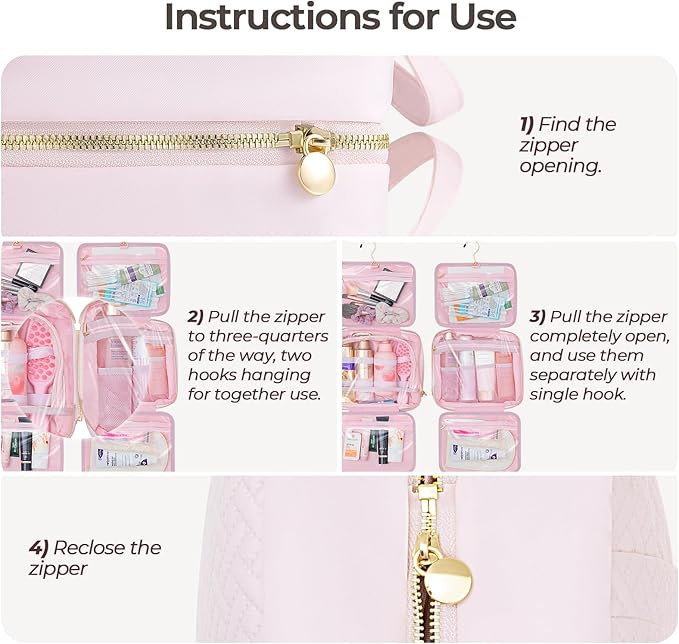 Hanging Travel Toiletry Bag for Women Detachable Toiletry Bag - Image 7