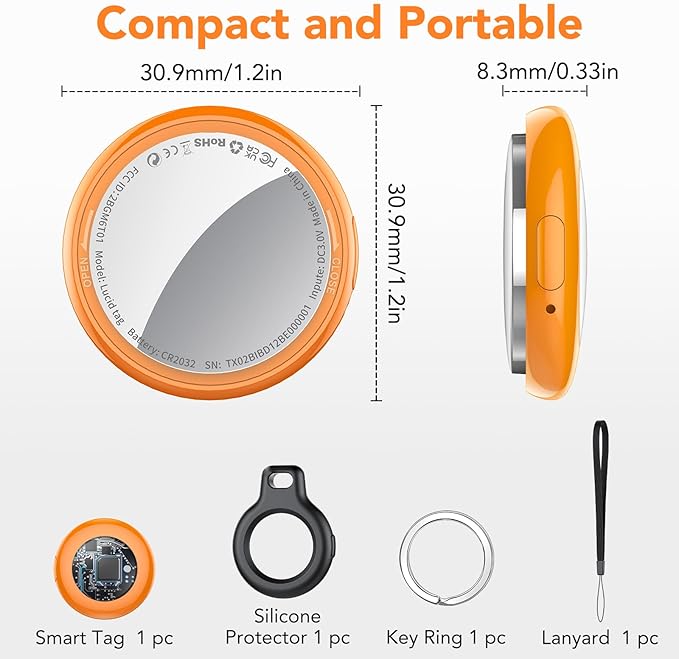 2025 New Air Tracker Tags-1 Pack, Replaceable Battery, Key Finder and Item - Image 6