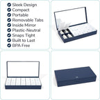 PORT X POLISH Designer Weekly Pill Box Organizer | Compact, Stylish 7-Day - Image 2
