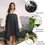 SaphiRose Unisex Rain Poncho Hooded Waterproof Raincoat - Image 3