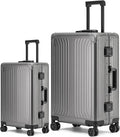 Metal all aluminum carry-on suitcase 20 "hard face, TSA lock and rotating wheel by XZSP+AISU