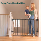 Cumbor 29.2–43" Baby Gate for Stairs, Wall-Mounted, Expandable No Bottom Bar - Image 6